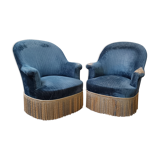 Pair of vintage toad armchairs
