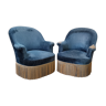 Pair of vintage toad armchairs