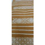 Hand-woven kilim hallway rug in natural wool