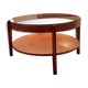 Double tray light glass and wood coffee table