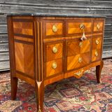 Chest of Drawers In Marquetry Style Transition XIX Eme Century