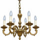 Lustre en Laiton 6 feux Louis XV