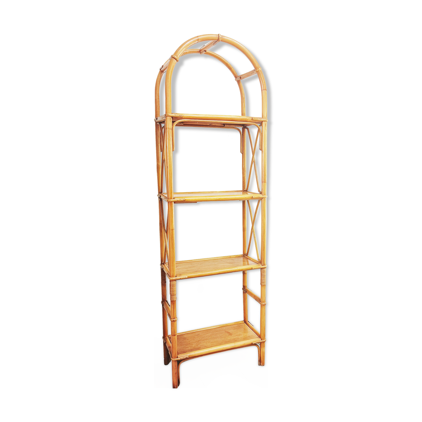 Vintage rattan shelf