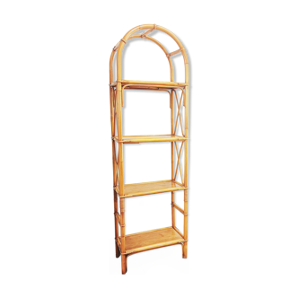Étagère en rotin vintage
