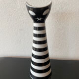 Vase Chat vintage 1960 de Janos Torok pour Zsolnay