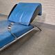 Blue leather lounge chair futuro 3 by massimo iosa ghini for moroso - italy 1980's