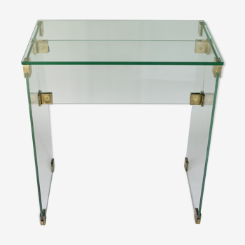 Console glass and bronze, France, 60 years