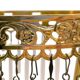 Vintage brass table lamp – with crystal drops and Art Deco style