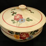 Soup tureen in earthenware from sarreguemines. chatenois model.