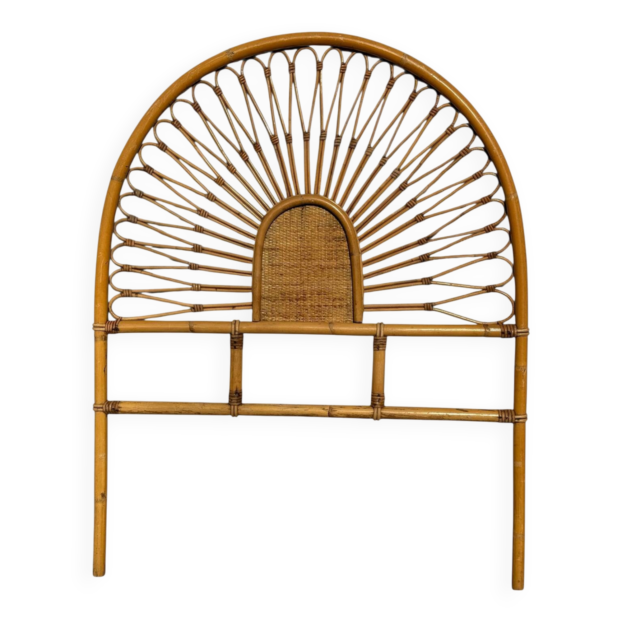 Rattan headboard, France, 1960s