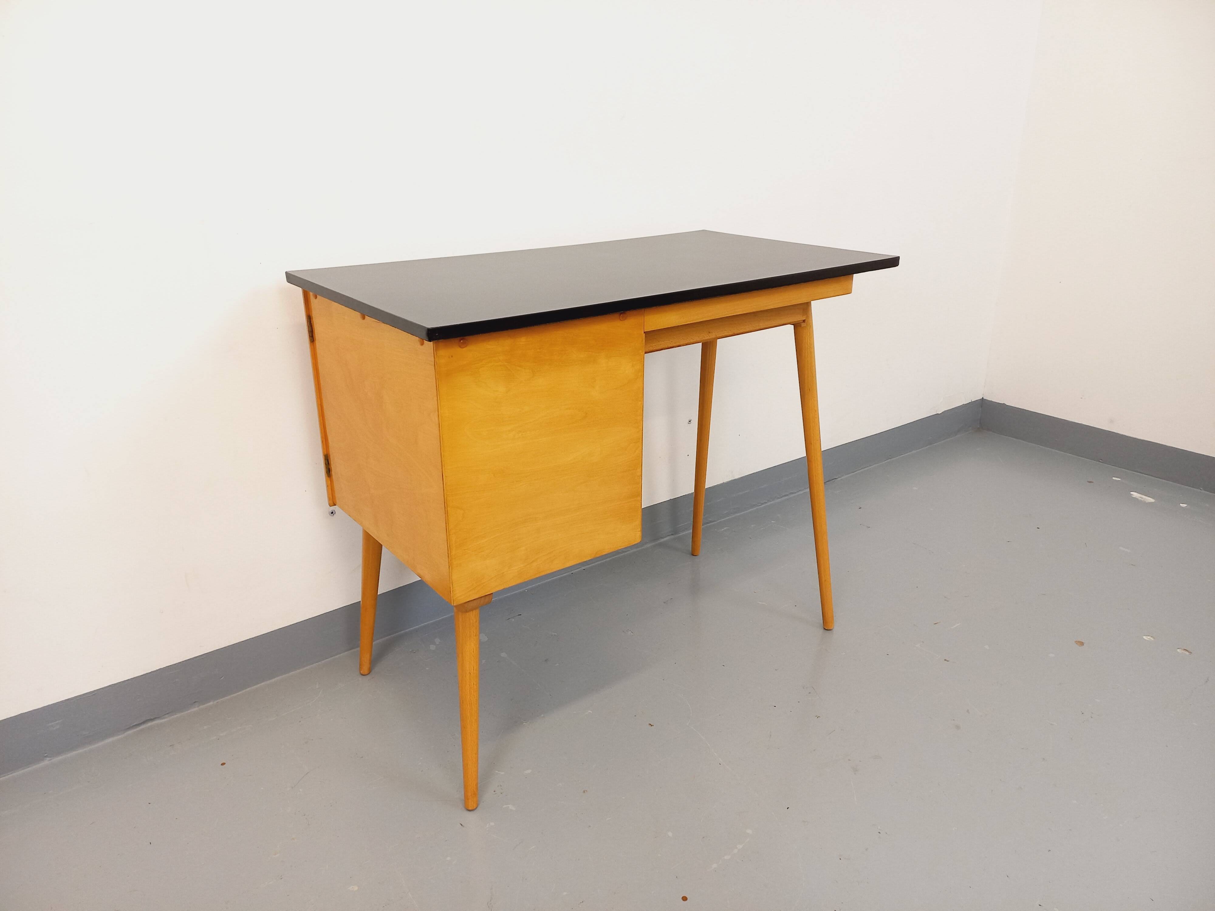 Baumann vintage wooden desk from the 1950s