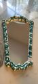 Green and white ceramic mirror by Gmundner Keramik, Austria, 1960s.
