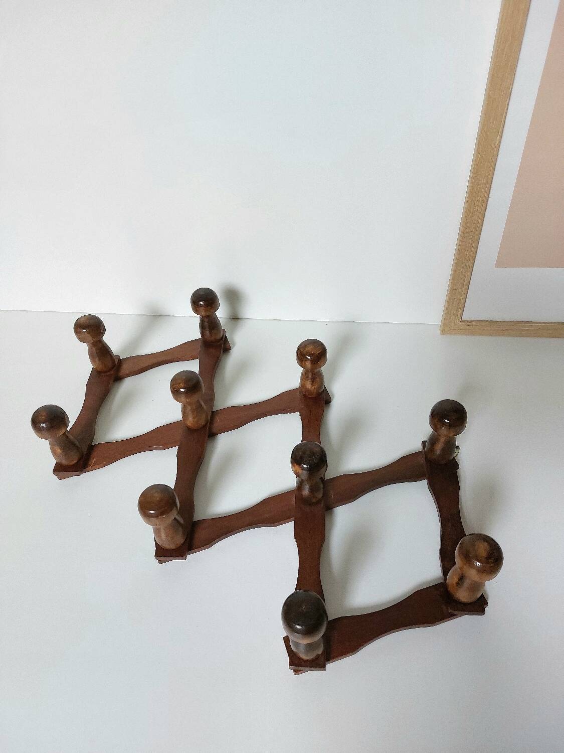Porte manteau accordéon bois