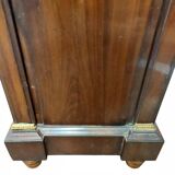 Antique bedside table - napoleon iii column mahogany marble 19th century