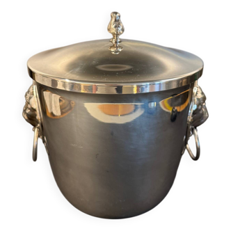 Silver metal ice bucket from the 60s/70s