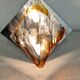 Hollywood Regency wall sconce in Murano glass by Mazzega, Italy circa 1970.