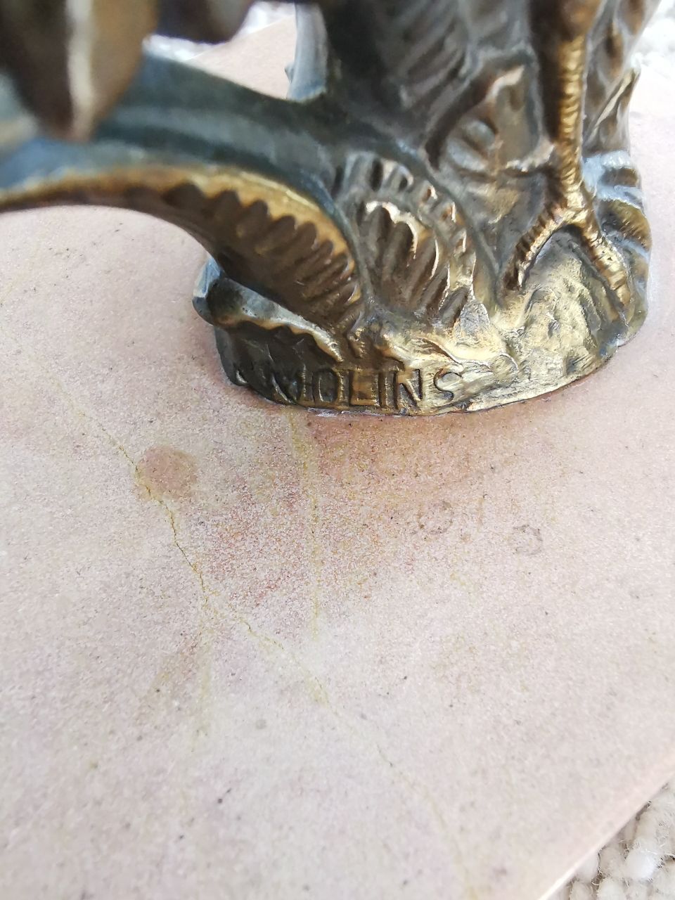 Pair of bronze bookends