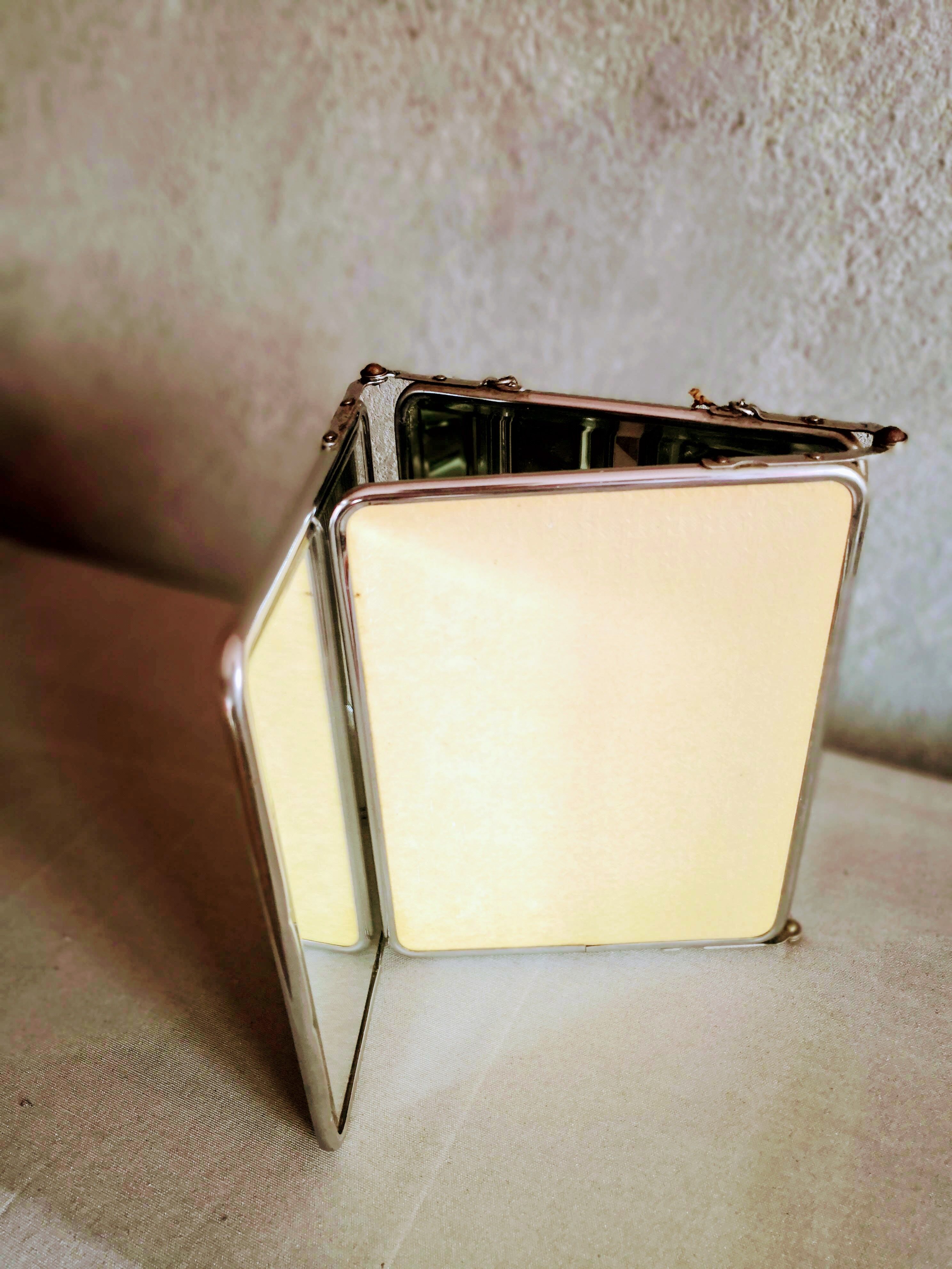 Mirror beveled triptych 56x24cm