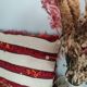 Berber cushion Handira red and white