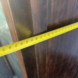 Large Old Glass Library – Double Glass Door – Wood