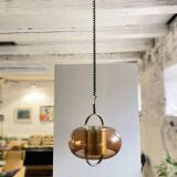 Suspension en laiton et verre fumé de Temde, Allemagne, années 1970
