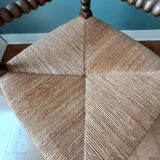 Corner armchair in turned wood