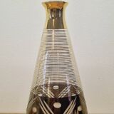 Art Deco style glass carafe with gold decoration