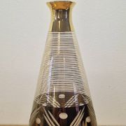 Carafe verre style art déco décor or
