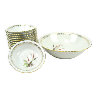 Old vintage porcelain dessert service