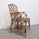 Vintage rattan and bamboo armchair