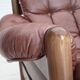 1970s, 2-seater Swedish sofa, brown leather with patina, dark beech wood.
