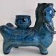 Aldo Londi for Bitossi Rimini Blu Ceramic Plant Centaur Sculpture, Italy, 1