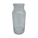 Old blown glass jar, Engraved "2"