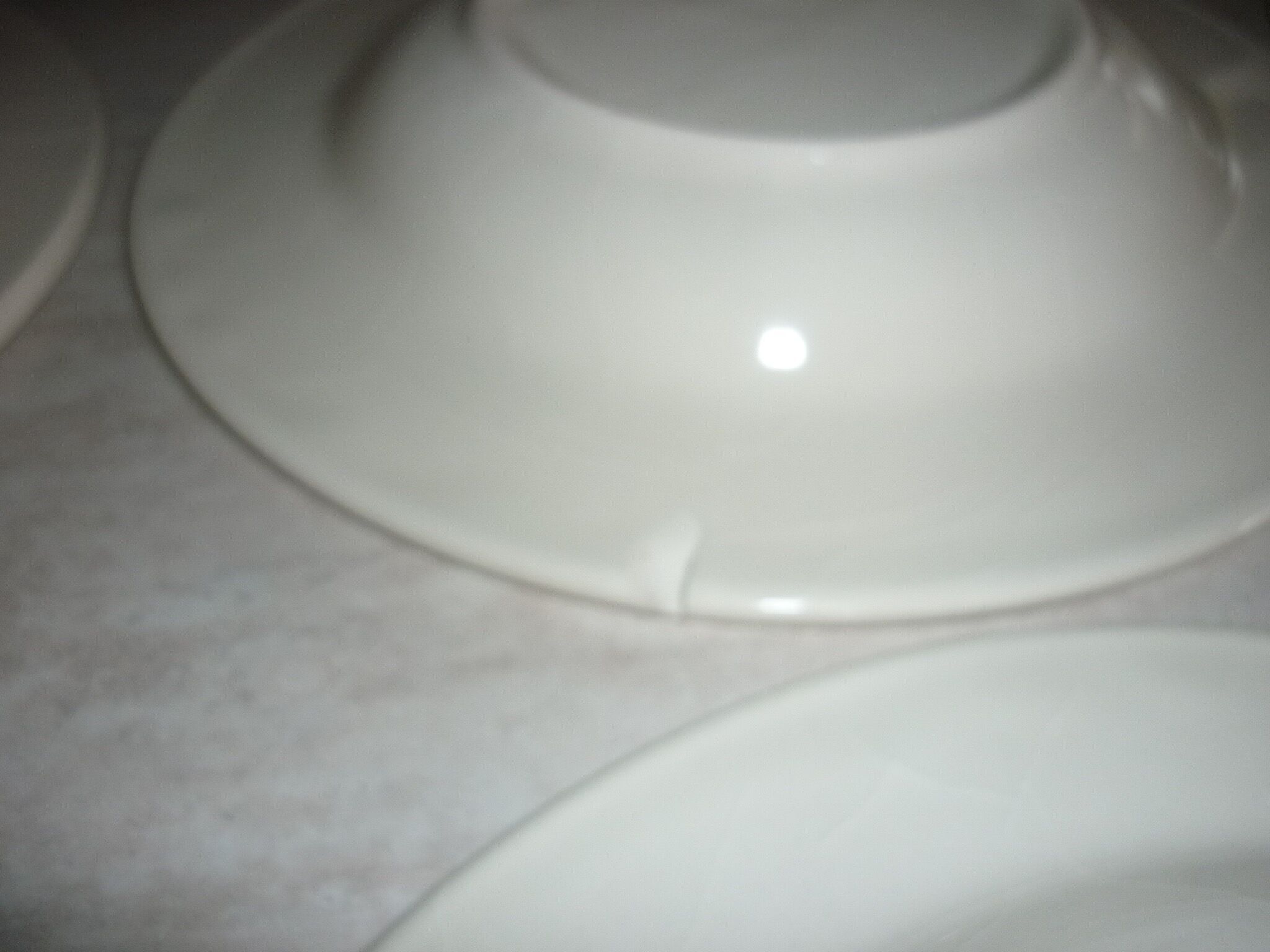 Set of 6 old hollow plates in beige and red earthenware