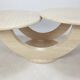 Italian travertine coffee table, 1980s