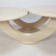 Italian travertine coffee table, 1980s