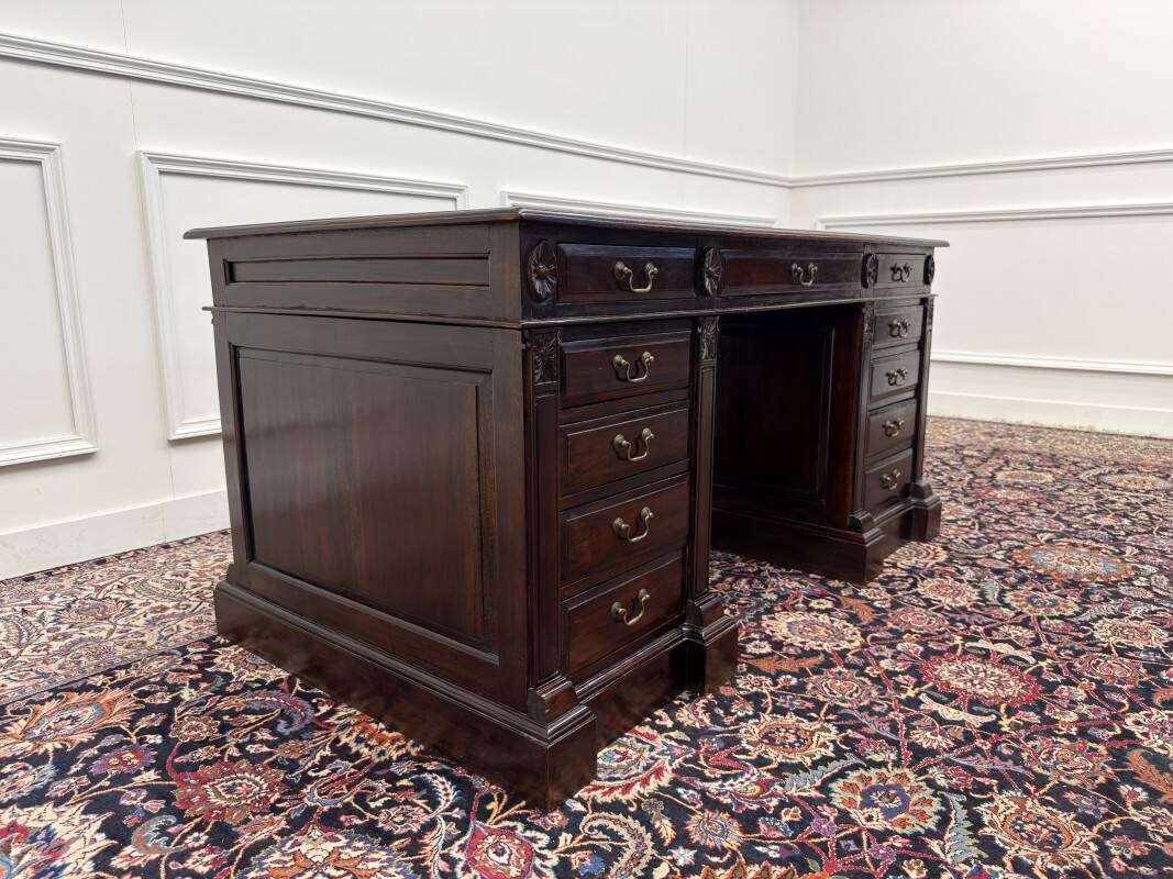 Classic English Chesterfield Desk