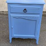 Vintage Louis XV style commode in grey-blue wood.