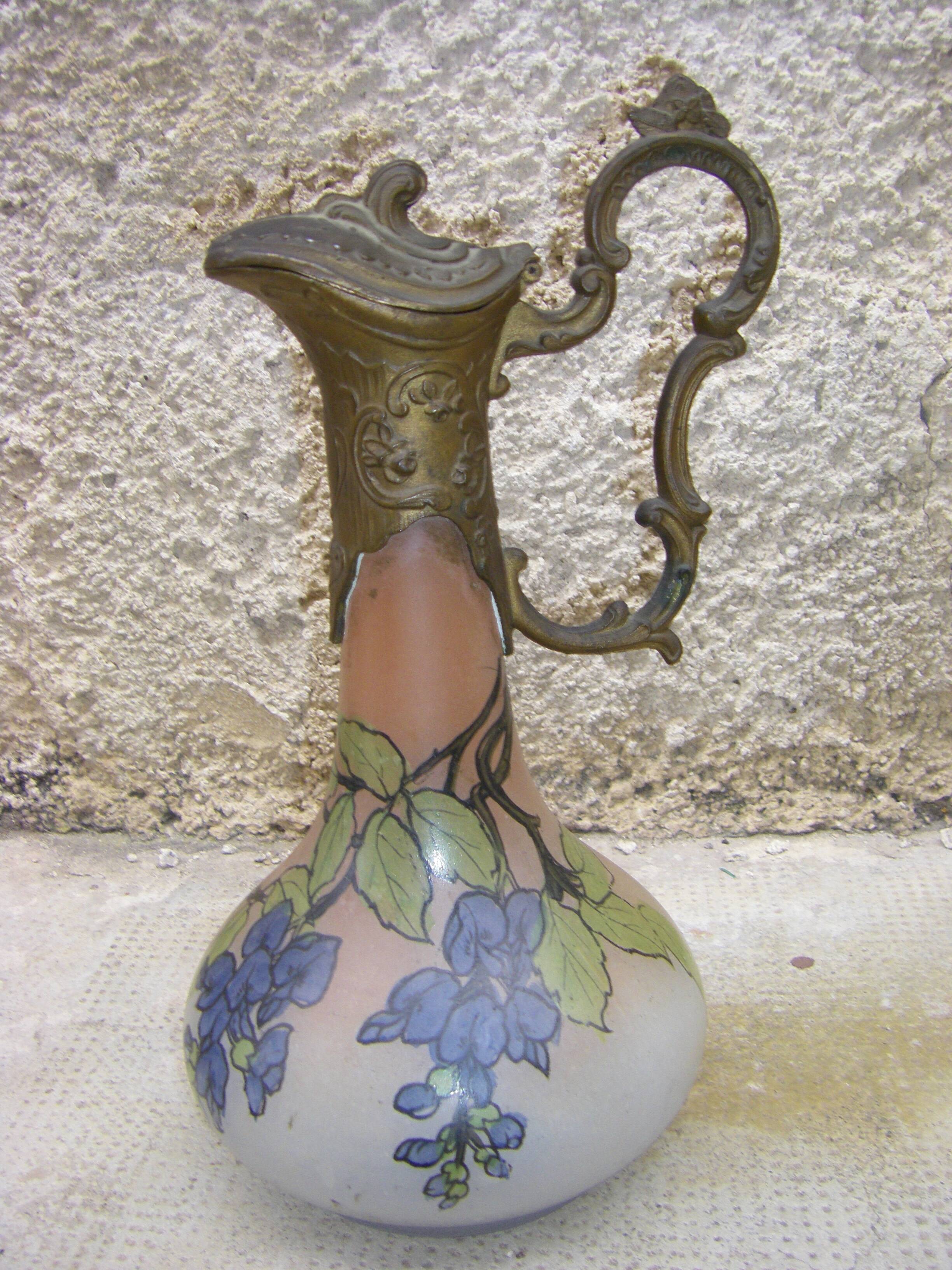 Antique decanter, hand painted