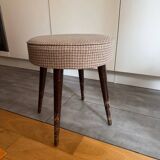 Wooden and wool stool