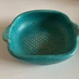 Vallauris turquoise fish ceramic 1950