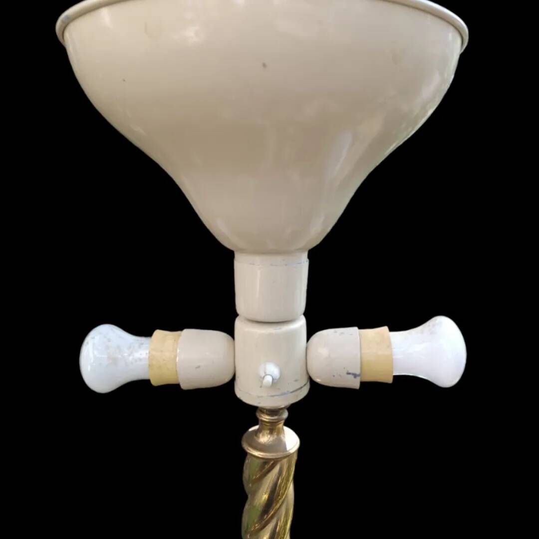 Bronze and brass floor lamp Italy 50