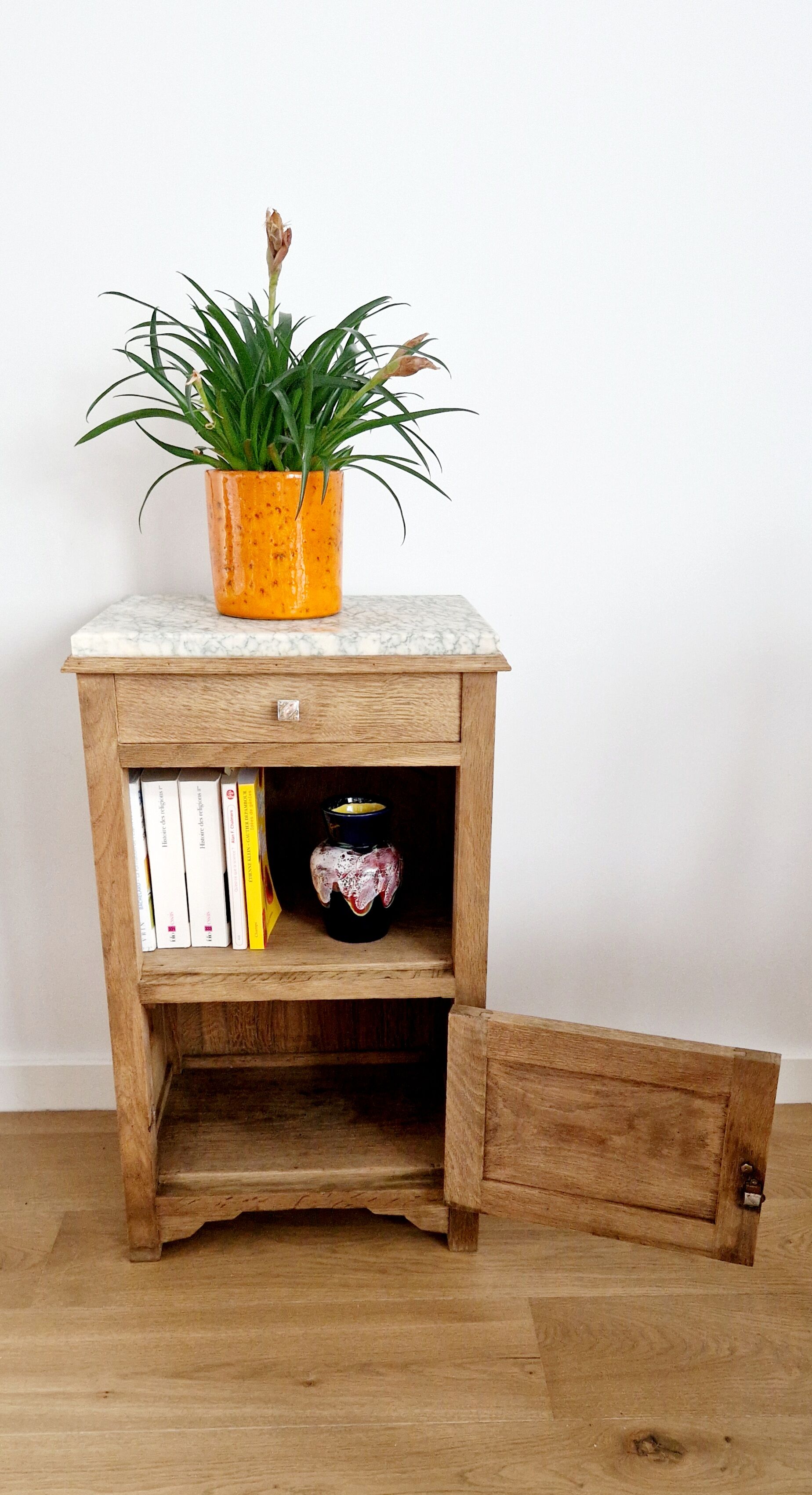Meuble chevet art déco chêne 1920