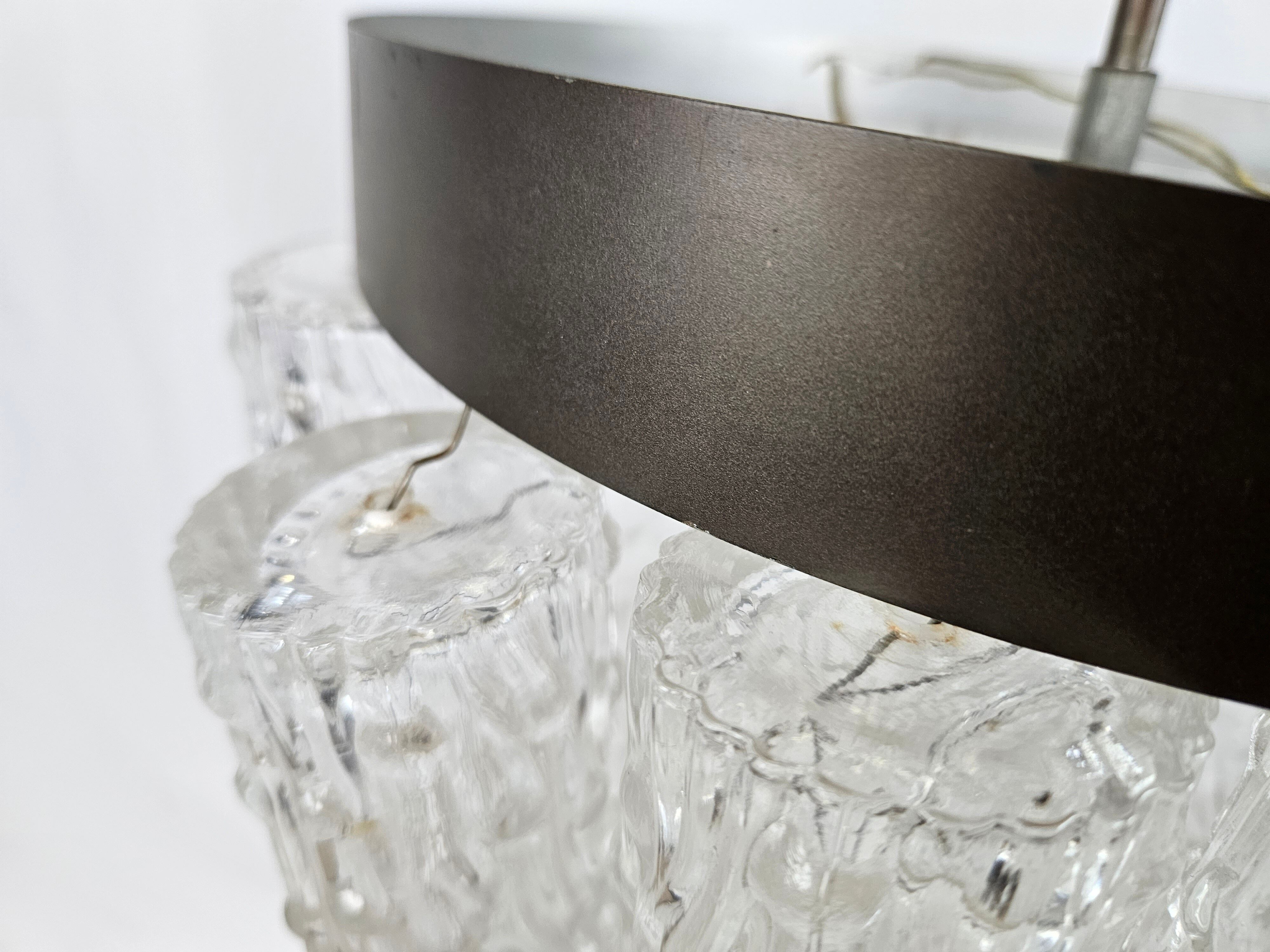 Murano glass chandelier with 14 tubular pendants