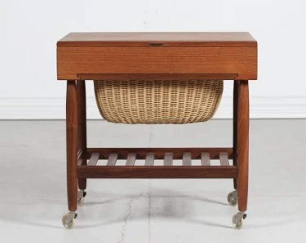 Side table, Scandinavian teak nightstand by Ejvind Johansson