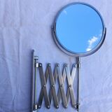 Seventies chrome extendable articulated mirror