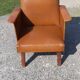 Fauteuil années 60 skai marron