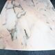 Italian dining table with sculptural beech base and pink marble, 1950s