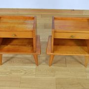 Paire de chevets pieds compas - 1950