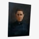 Antique painting from the early 1900s depicting a female portrait, signed by S.Bruno